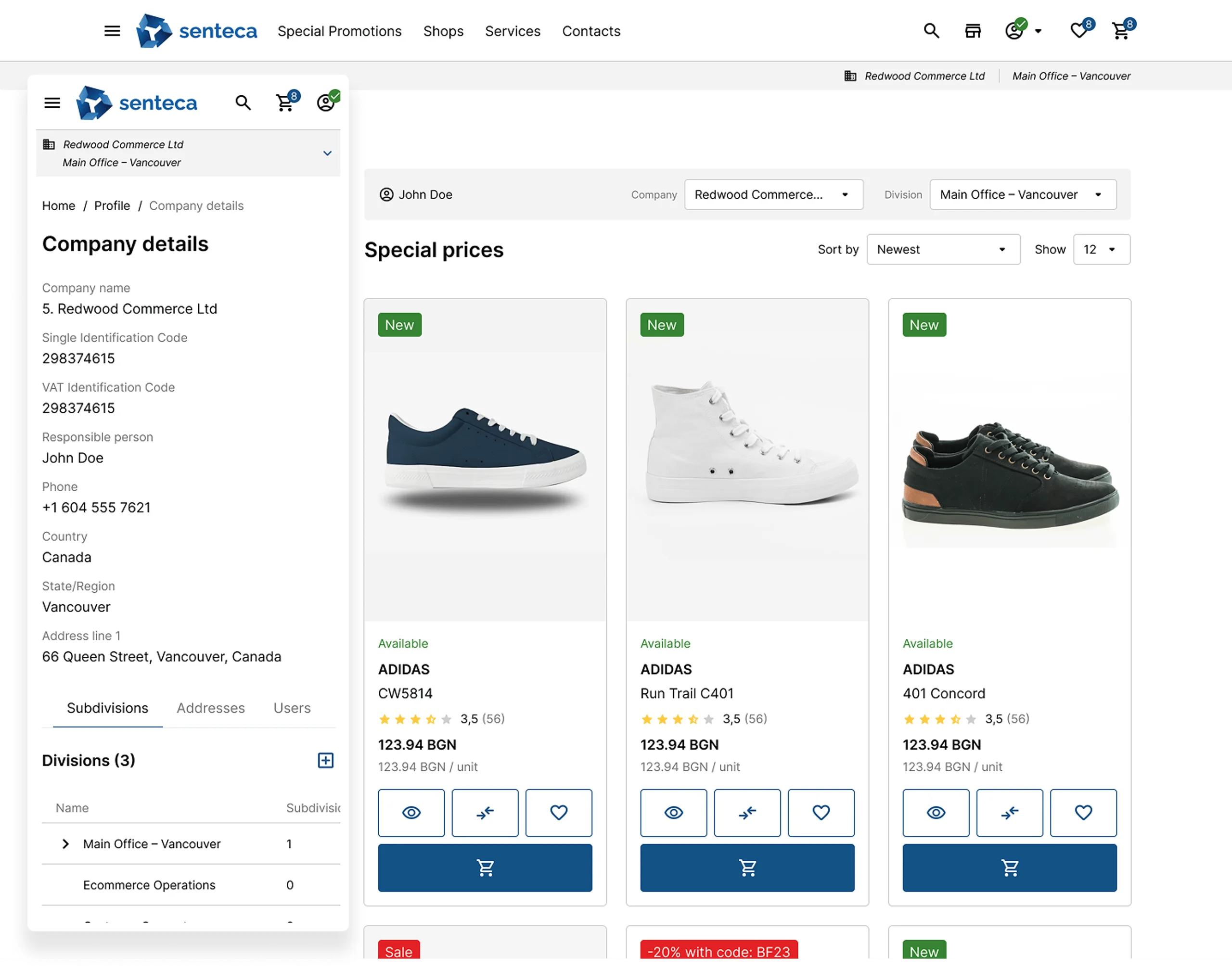 Flexible catalog setup